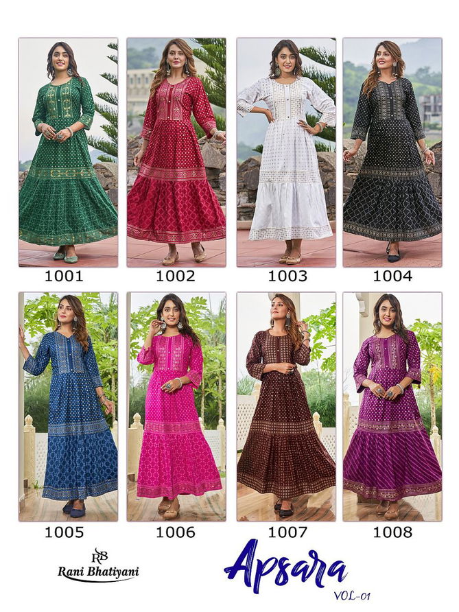 Rani Bhatiyani Apsara 1 New Fancy Wear Wholesale Kurti Collection 